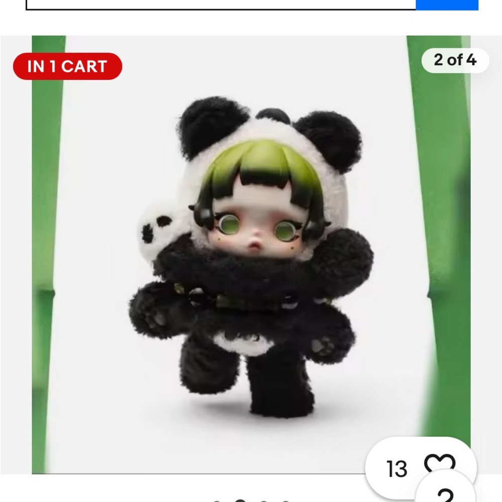 skull Panda Exclusive Popmart - Black and White I love her!!! - Picture 4 of 9